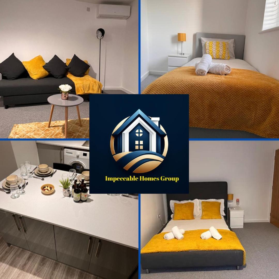 Superb Modern Flat In Northampton, Parking &Ev Lägenhet Exteriör bild